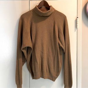 Liz Claiborne Camel Brown Ribbed Turtleneck Sweater Sz M